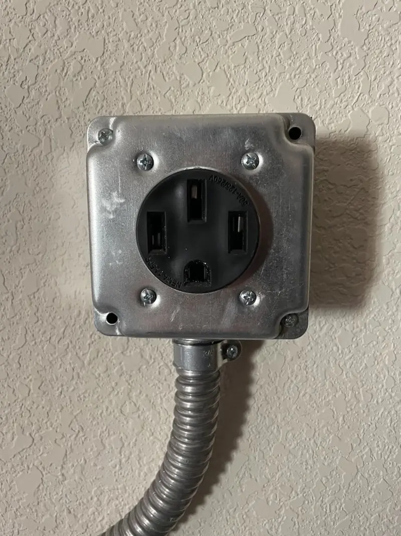NEMA 14-50 outlet installed for Electrical Panel Upgrade in Tinley Park