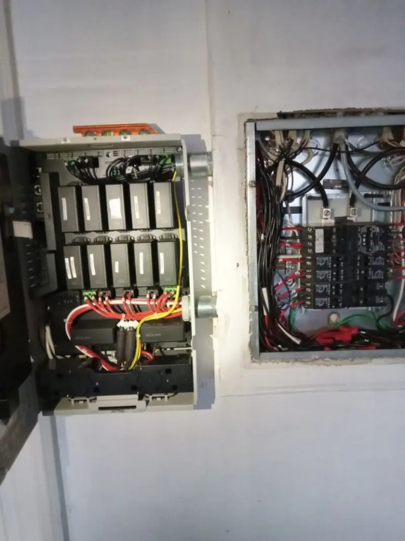 Electrical panel upgrade completed for Security Camera Wiring in Tinley Park
